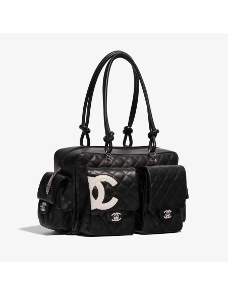Chanel Cambon Reporter Large Calf Black,CHANEL,BAGS
