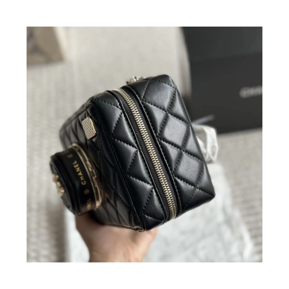 CHANEL CAMERA BAG Lambskin Black,CHANEL,BAGS