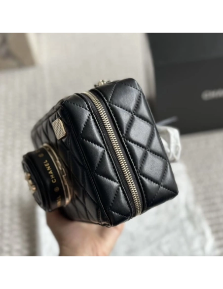 CHANEL CAMERA BAG Lambskin Black,CHANEL,BAGS