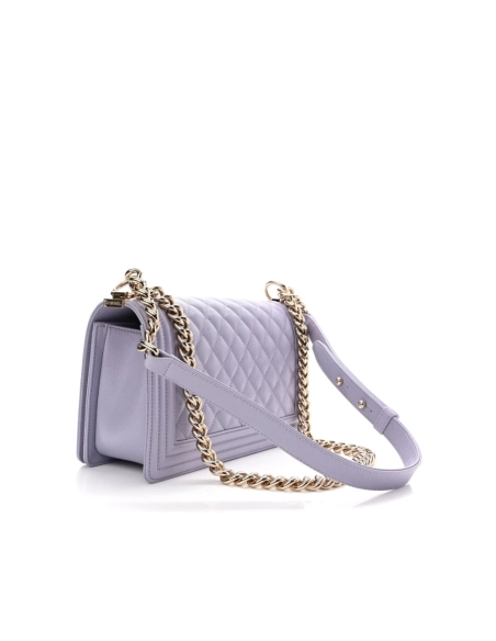CHANEL Caviar Quilted Medium Boy Flap Light Purple,CHANEL,BAGS