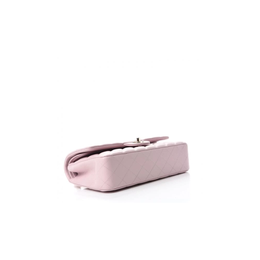 CHANEL Caviar Quilted Medium Double Flap Light Pink,CHANEL,BAGS