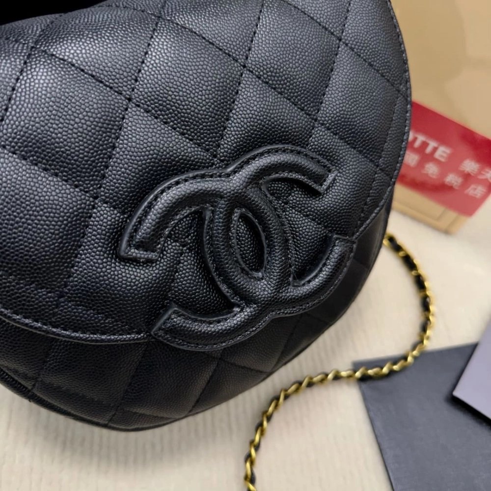 CHANEL Caviar Quilted Mini Messenger Flap Black,CHANEL,BAGS
