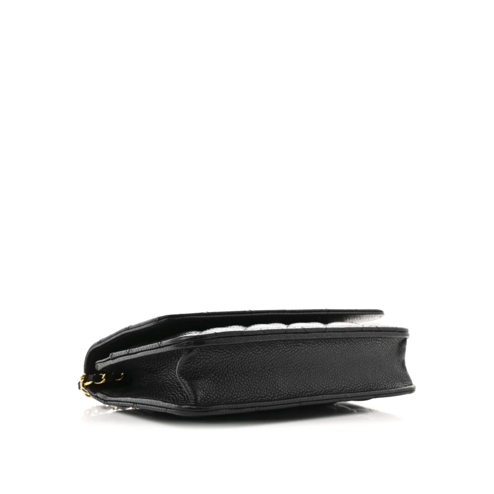 CHANEL Caviar Quilted Wallet On Chain WOC Black,CHANEL,BAGS