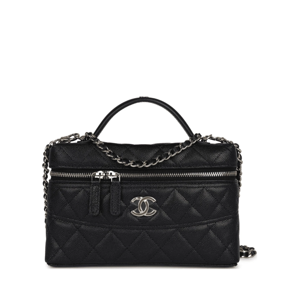 Chanel CC Top Handle Long Chain Cosmetic Bag,CHANEL,BAGS