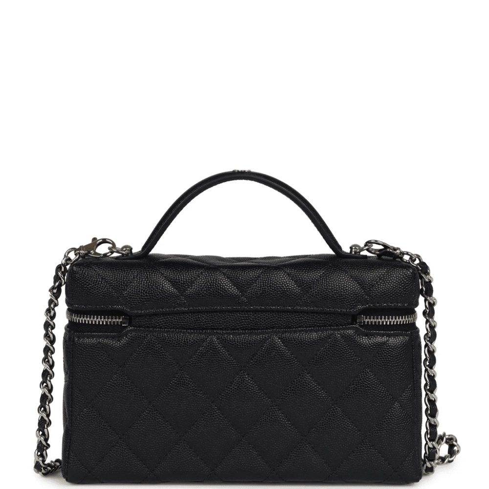 Chanel CC Top Handle Long Chain Cosmetic Bag,CHANEL,BAGS