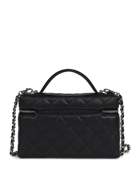 Chanel CC Top Handle Long Chain Cosmetic Bag,CHANEL,BAGS