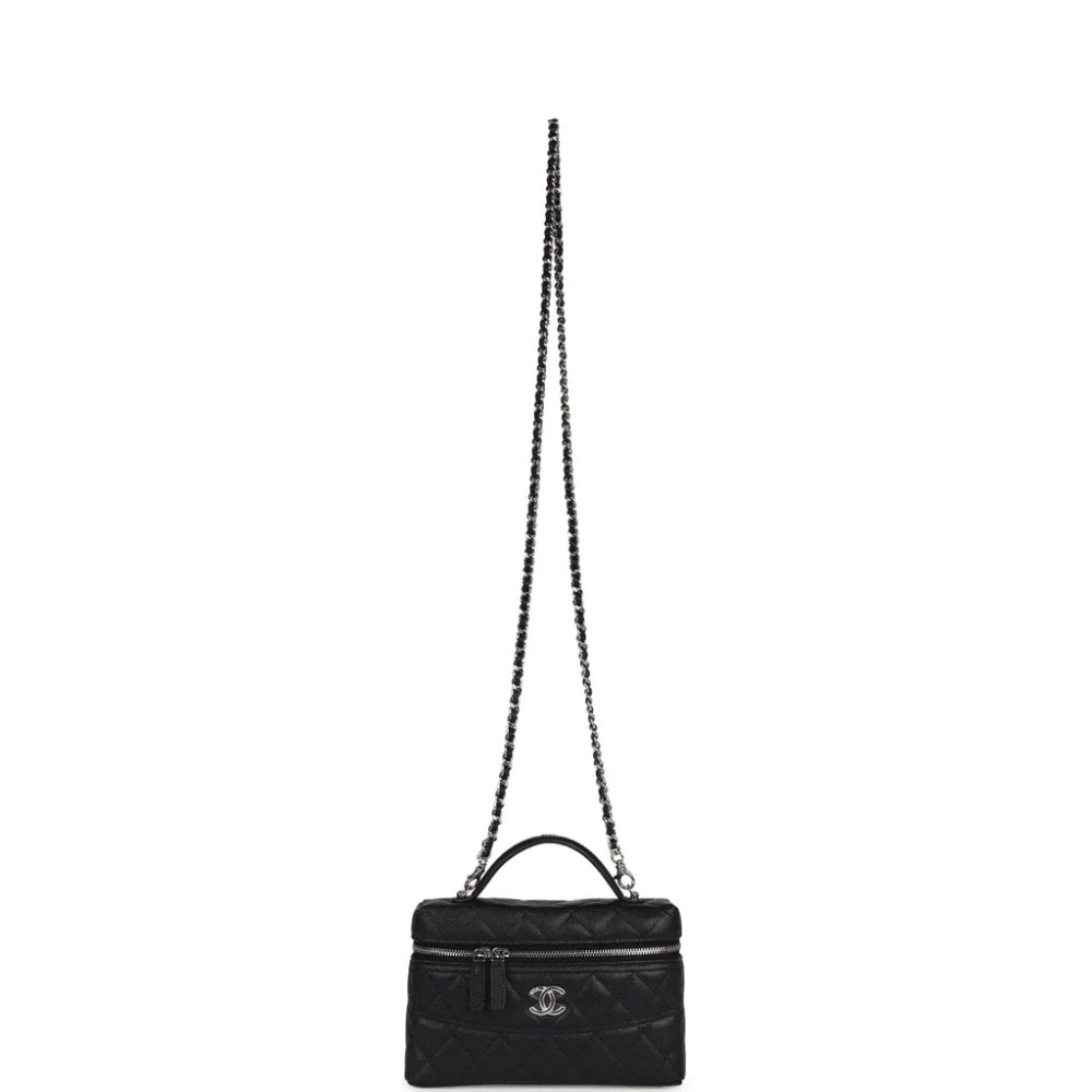 Chanel CC Top Handle Long Chain Cosmetic Bag,CHANEL,BAGS