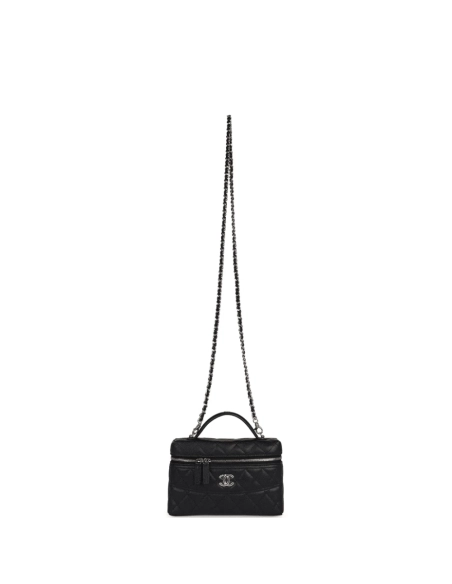 Chanel CC Top Handle Long Chain Cosmetic Bag,CHANEL,BAGS