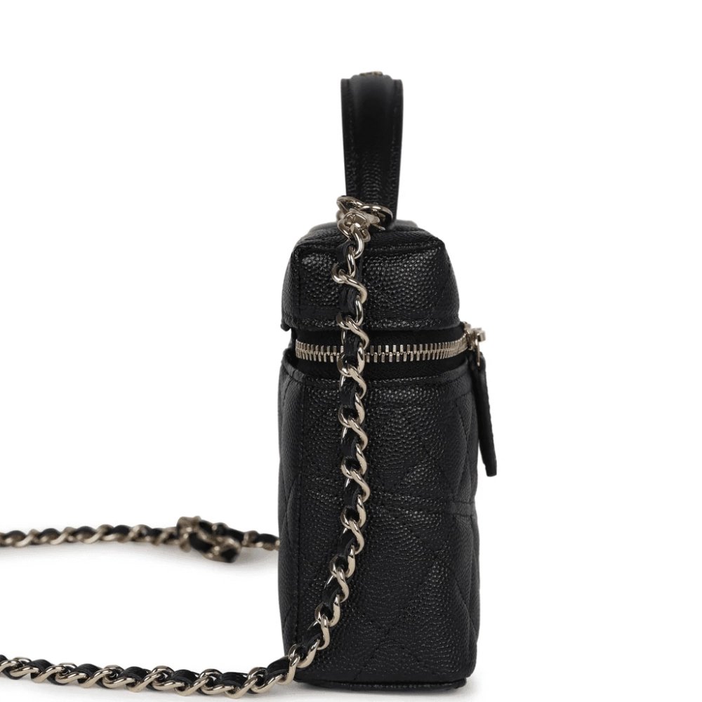 Chanel CC Top Handle Long Chain Cosmetic Bag,CHANEL,BAGS