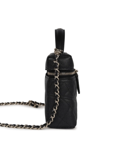 Chanel CC Top Handle Long Chain Cosmetic Bag,CHANEL,BAGS