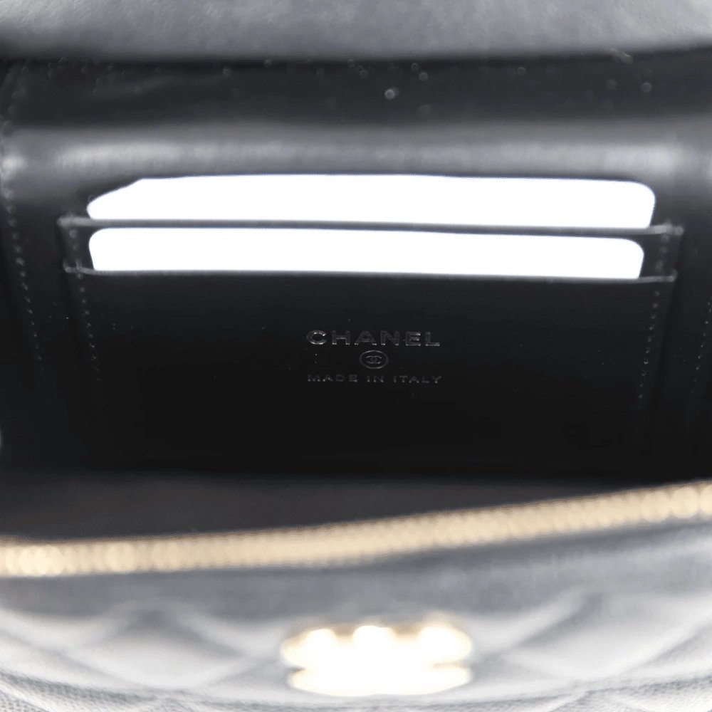 Chanel CC Top Handle Long Chain Cosmetic Bag,CHANEL,BAGS
