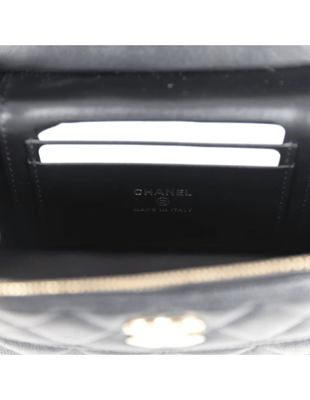 Chanel CC Top Handle Long Chain Cosmetic Bag,CHANEL,BAGS