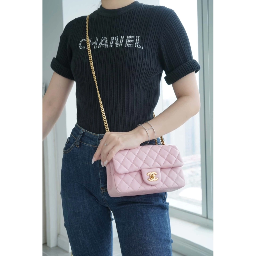 CHANEL Cf Mini Cherry Blossom Powder AS4041,CHANEL,BAGS