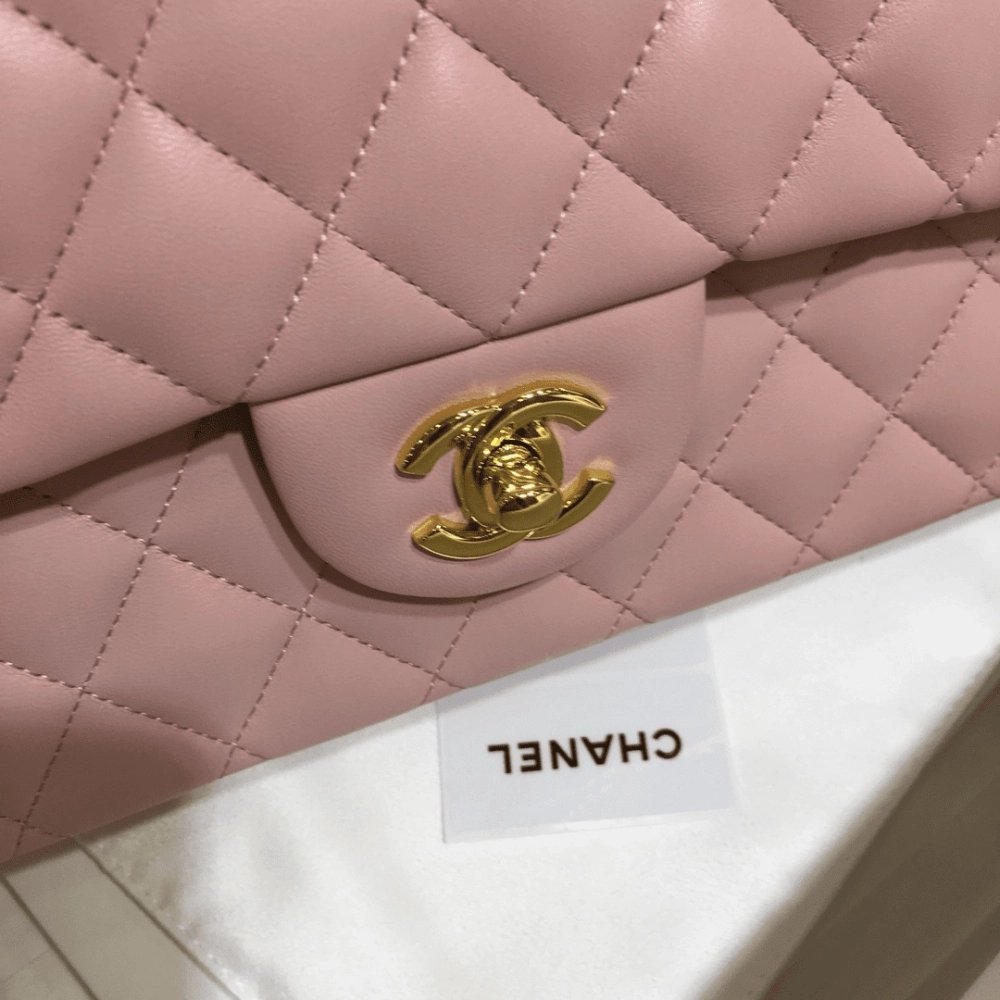 CHANEL Classic Double Flap Small Pink Lambskin,CHANEL,BAGS
