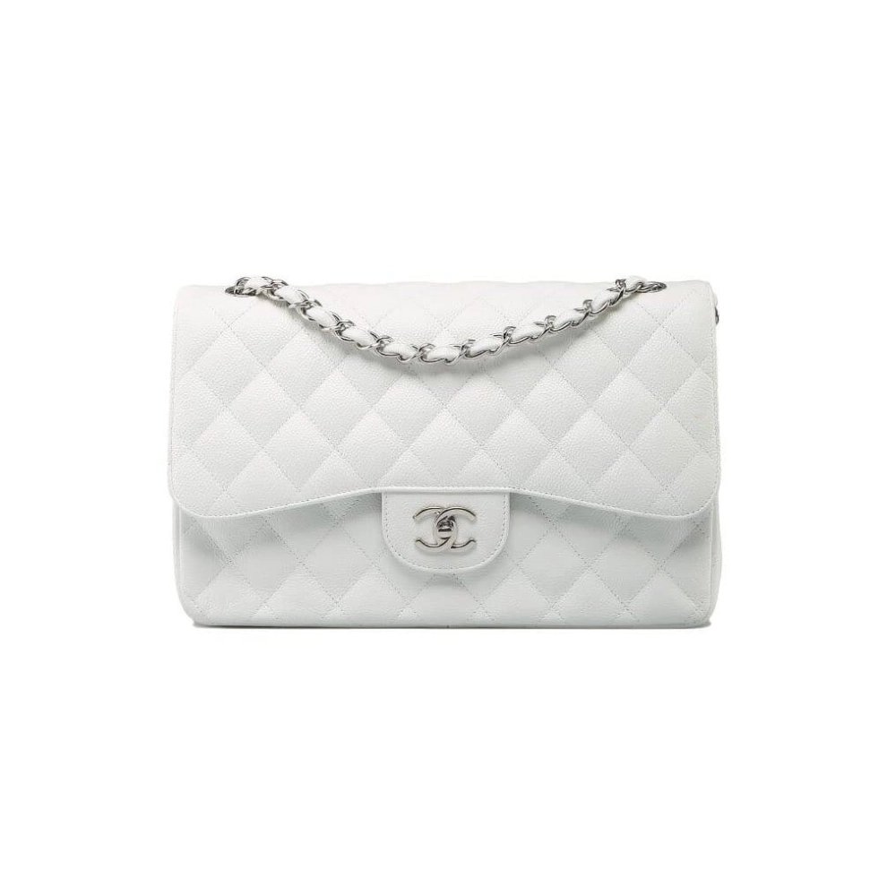 CHANEL Classic Flap Handbag SILVER METAL,CHANEL,BAGS
