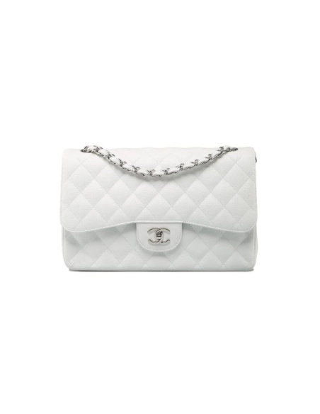 CHANEL Classic Flap Handbag SILVER METAL,CHANEL,BAGS