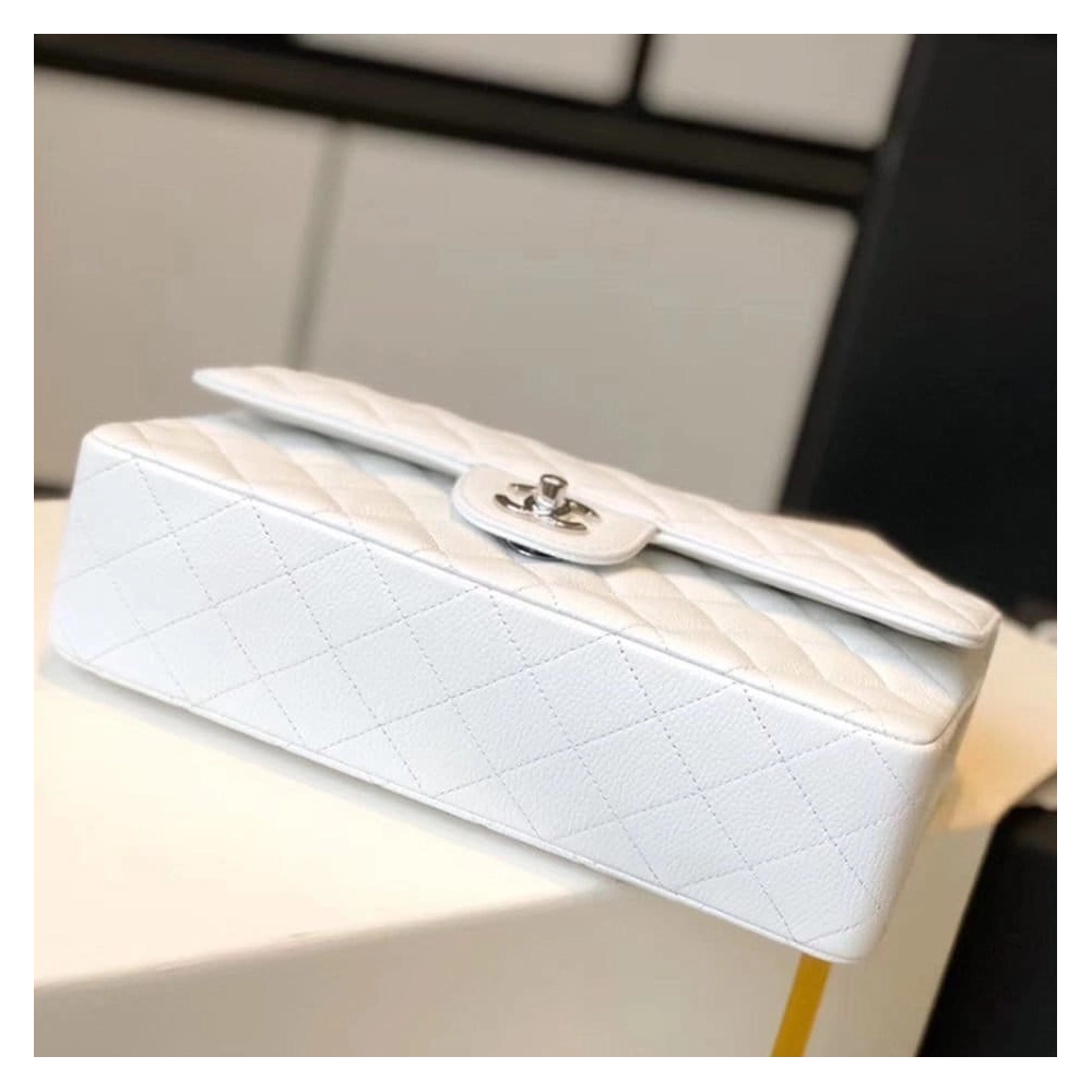 CHANEL Classic Flap Handbag SILVER METAL,CHANEL,BAGS