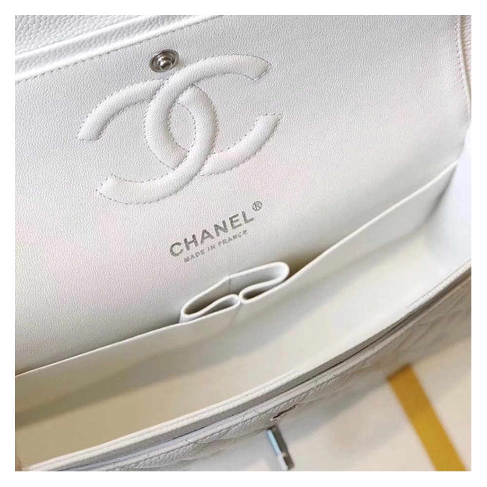 CHANEL Classic Flap Handbag SILVER METAL,CHANEL,BAGS