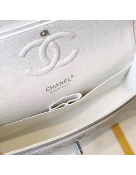 CHANEL Classic Flap Handbag SILVER METAL,CHANEL,BAGS