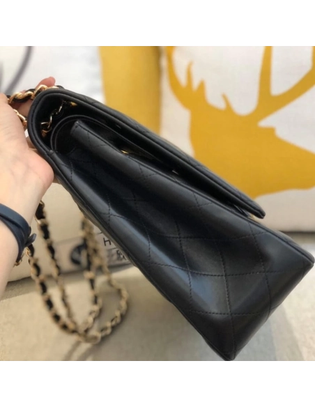 CHANEL Classic Maxi Handbag LAMBSKIN GOLD METAL,CHANEL,BAGS