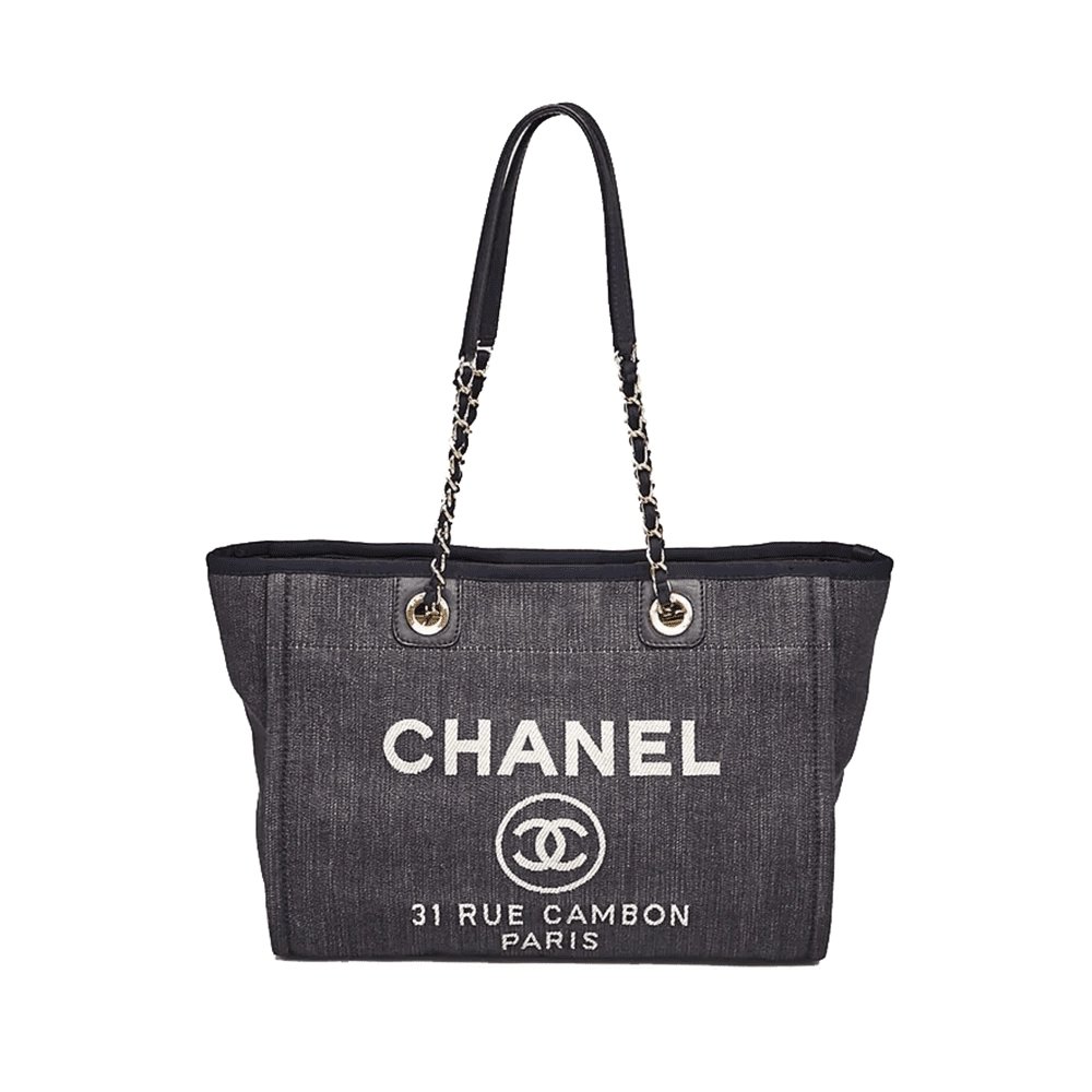 CHANEL Deauville Denim Small Tote,CHANEL,BAGS