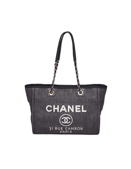 CHANEL Deauville Denim Small Tote,CHANEL,BAGS