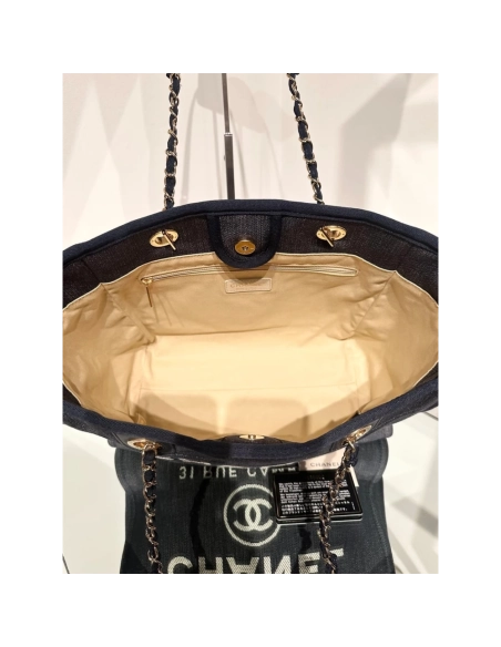 CHANEL Deauville Denim Small Tote,CHANEL,BAGS