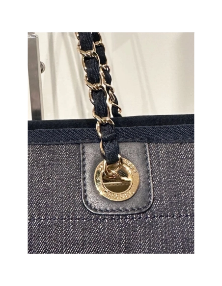 CHANEL Deauville Denim Small Tote,CHANEL,BAGS