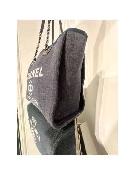 CHANEL Deauville Denim Small Tote,CHANEL,BAGS
