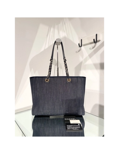 CHANEL Deauville Denim Small Tote,CHANEL,BAGS