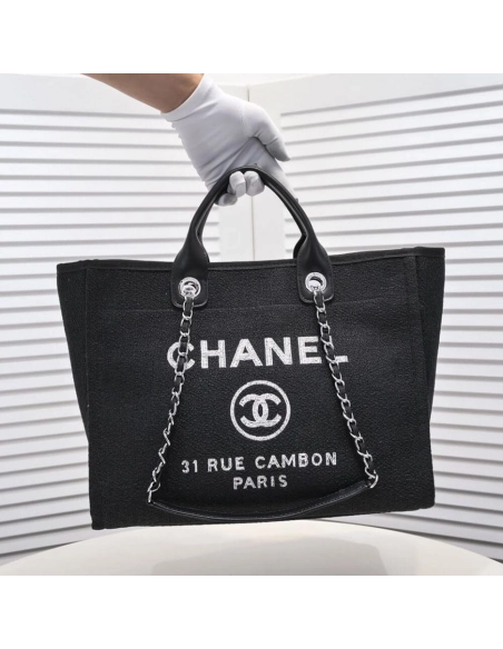 CHANEL DEAUVILLE MEDIUM TOTE,CHANEL,BAGS