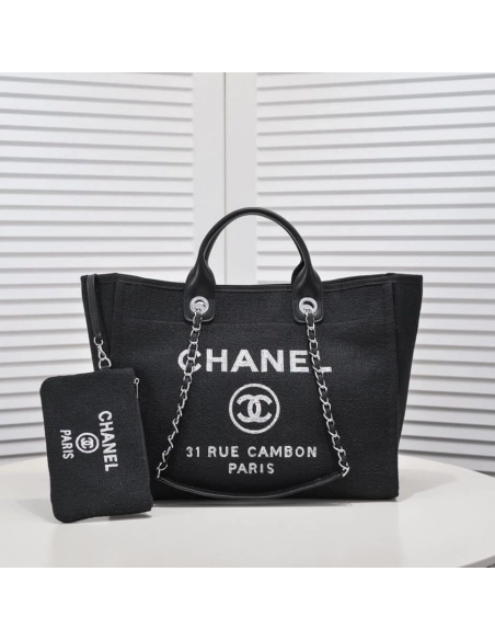 CHANEL DEAUVILLE MEDIUM TOTE,CHANEL,BAGS