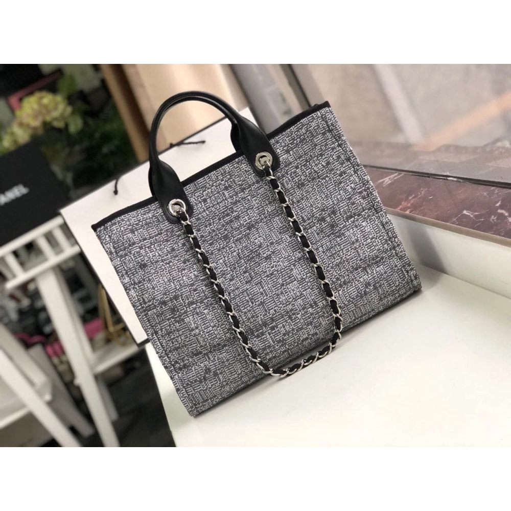 Chanel Deauville Tote Raffia Canvas Bag,CHANEL,BAGS