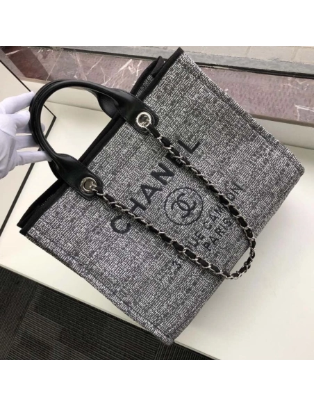 Chanel Deauville Tote Raffia Canvas Bag,CHANEL,BAGS