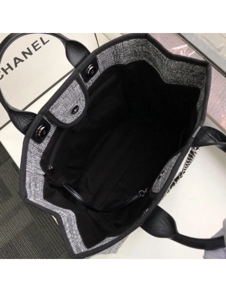 Chanel Deauville Tote Raffia Canvas Bag,CHANEL,BAGS