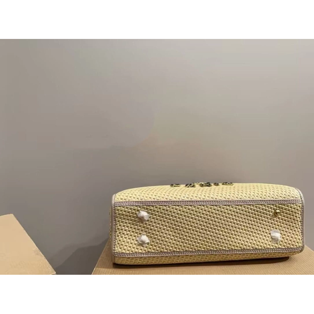 Chanel Deauville Tote Straw With Chain Detail Medium,CHANEL,BAGS