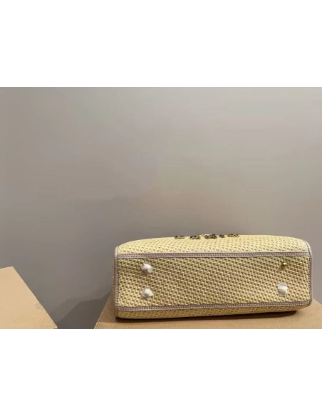 Chanel Deauville Tote Straw With Chain Detail Medium,CHANEL,BAGS