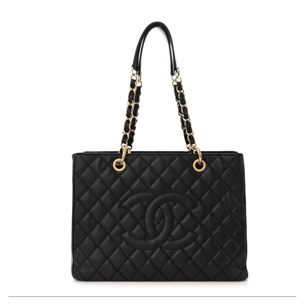 Chanel Grand Shopping Tote Caviar BLACK,CHANEL,BAGS