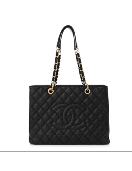 Chanel Grand Shopping Tote Caviar BLACK,CHANEL,BAGS