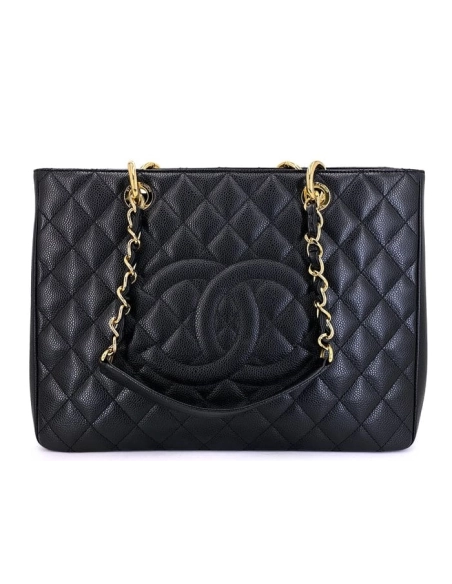 Chanel Grand Shopping Tote Caviar BLACK,CHANEL,BAGS