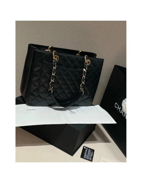 Chanel Grand Shopping Tote Caviar BLACK,CHANEL,BAGS