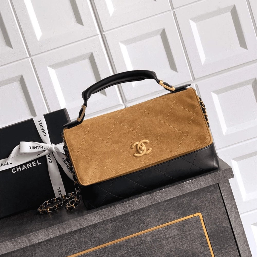 Chanel Large Flap Bag With Top Handle,CHANEL,BAGS