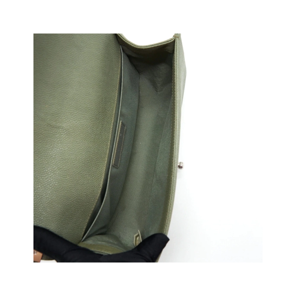 CHANEL MEDIUM BOY BAG CAVIAR LIGHT GREEN,CHANEL,BAGS