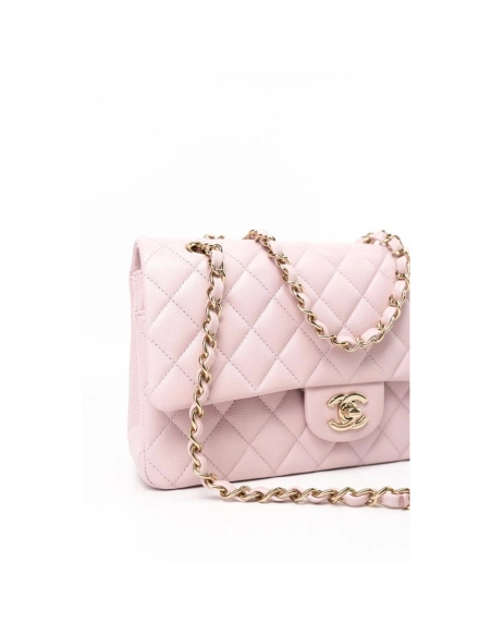 Chanel Medium Classic Double Flap Light Pink Caviar Light Gold Hardware,CHANEL,BAGS