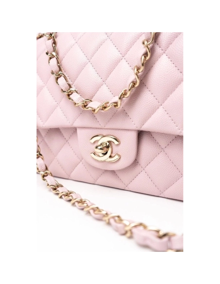 Chanel Medium Classic Double Flap Light Pink Caviar Light Gold Hardware,CHANEL,BAGS