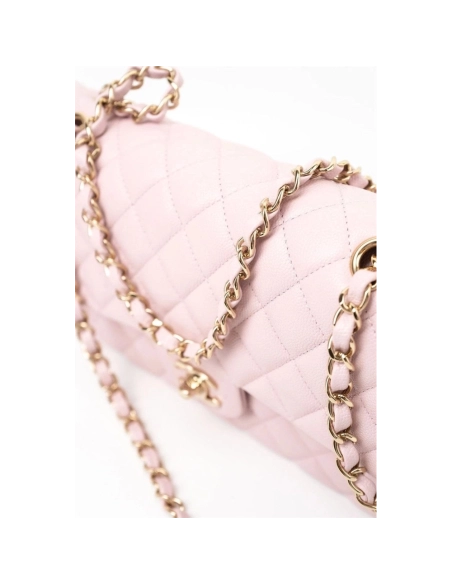 Chanel Medium Classic Double Flap Light Pink Caviar Light Gold Hardware,CHANEL,BAGS