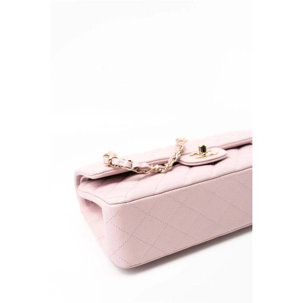 Chanel Medium Classic Double Flap Light Pink Caviar Light Gold Hardware,CHANEL,BAGS