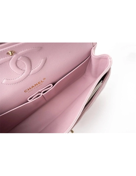 Chanel Medium Classic Double Flap Light Pink Caviar Light Gold Hardware,CHANEL,BAGS