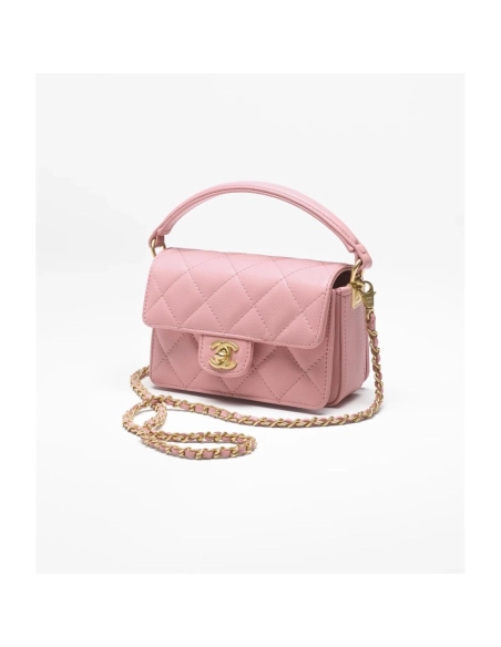 Chanel Mini Flap Bag With Top Handle,CHANEL,BAGS
