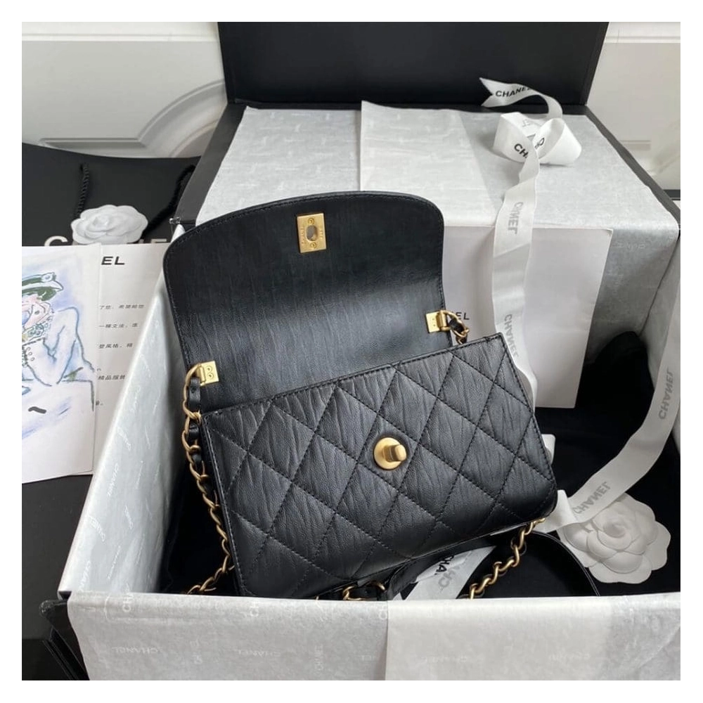 CHANEL Mini Flap Bag With Top Handle AS2477,CHANEL,BAGS